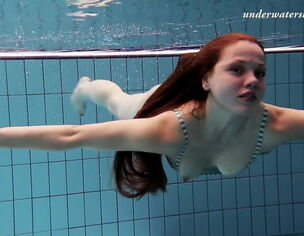 Salaka Ribkina underwater swimming youngster